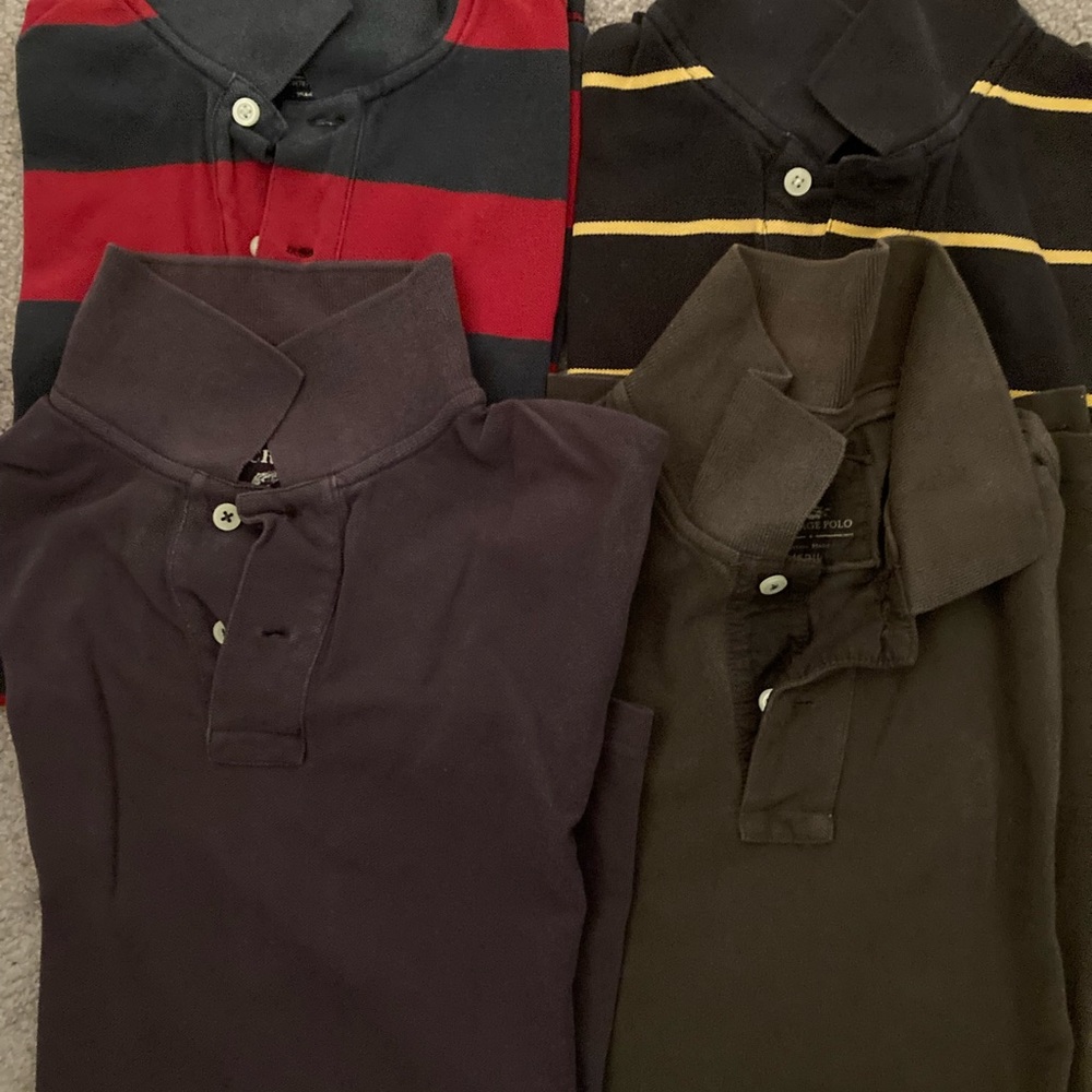 Lot of 4 vintage Jcrew Polos size M